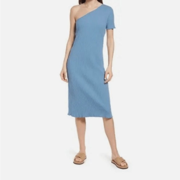 NWT Rails Rania Blue One Shoulder Dress - Picture 2 of 7